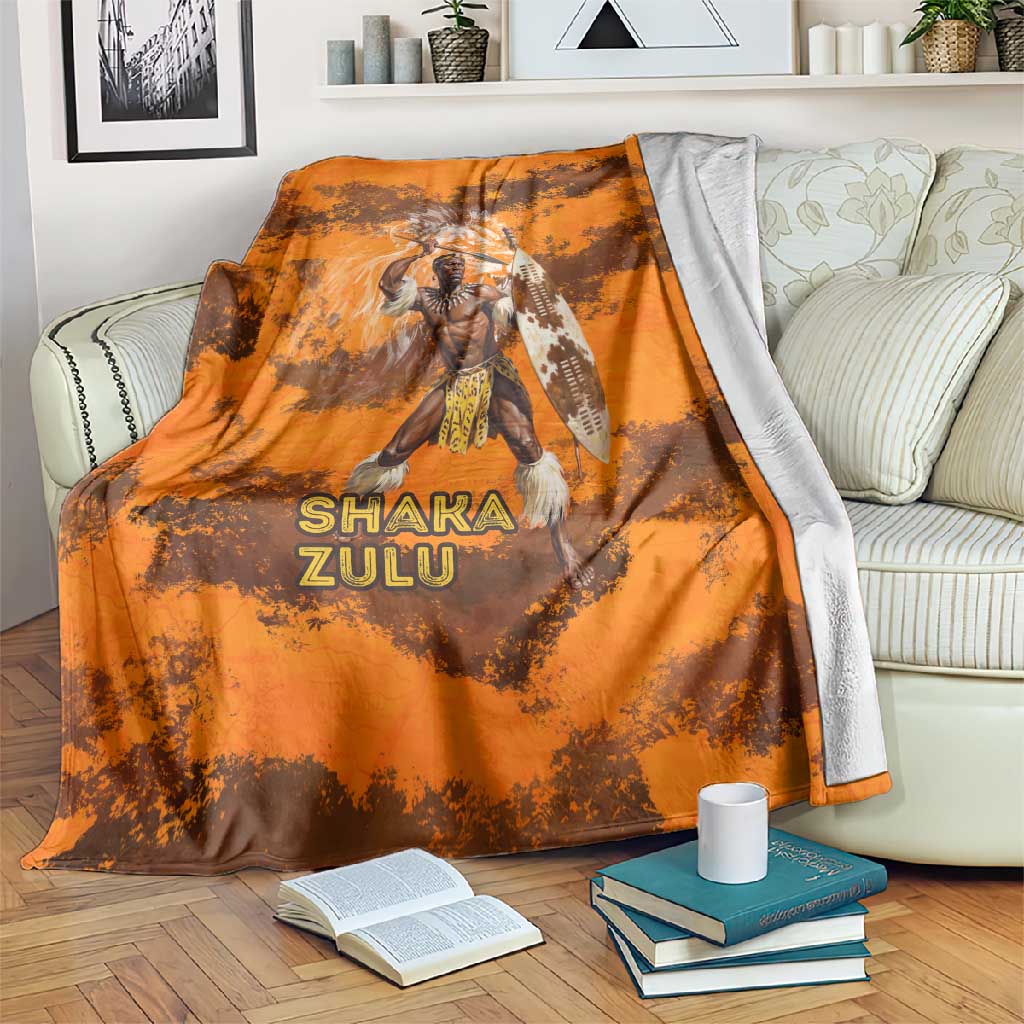 Shaka Zulu Blanket Warrior Fiery Roaring Lion - Never Retreat Never Surrender African Strength and Courage - Wonder Print Shop