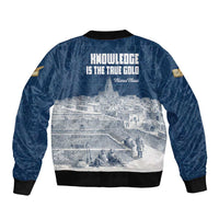 Mansa Musa Sankore University Bomber Jacket Knowledge is the True Gold - African Scholarly Legacy - Wonder Print Shop