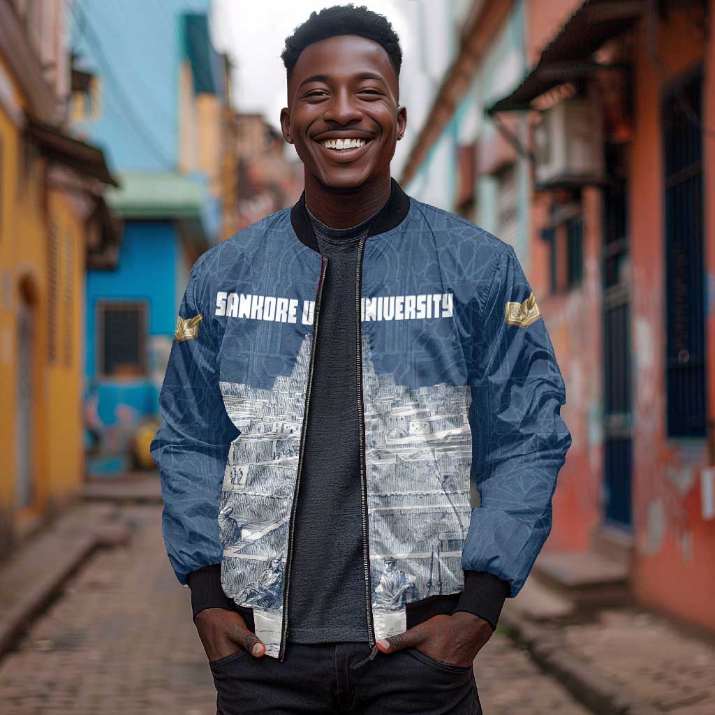 Mansa Musa Sankore University Bomber Jacket Knowledge is the True Gold - African Scholarly Legacy - Wonder Print Shop
