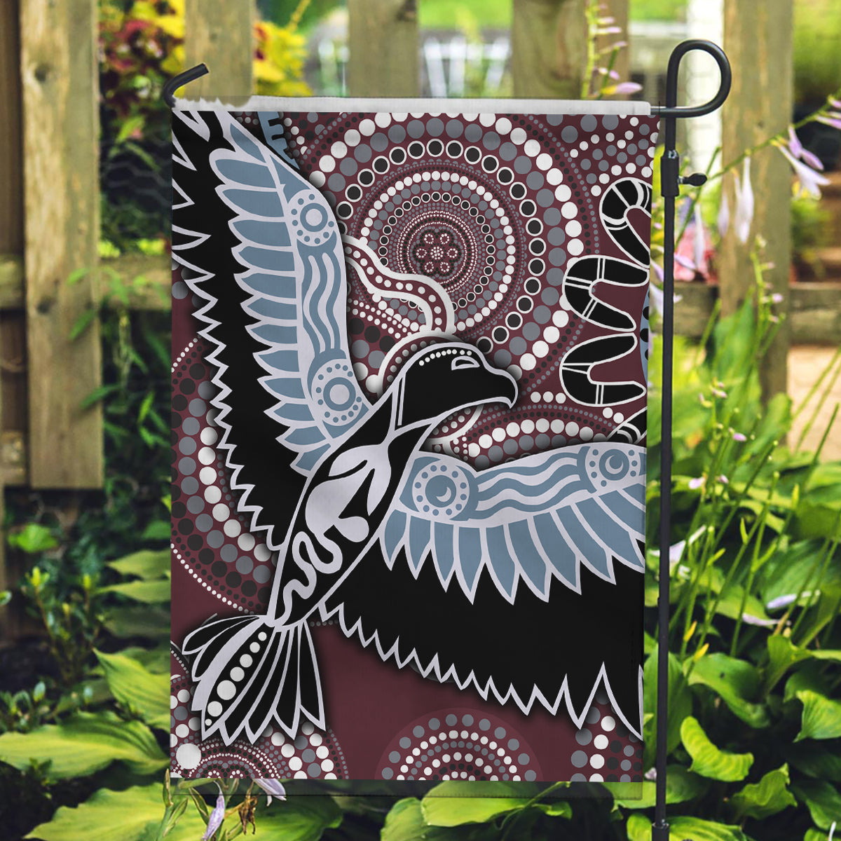 Aboriginal Pattern Bird Garden Flag - Wonder Print Shop