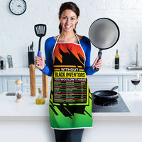Without Black Inventors Educational List Apron Black History Month African
