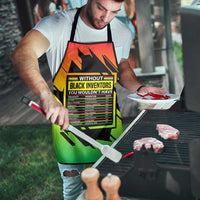 Without Black Inventors Educational List Apron Black History Month African