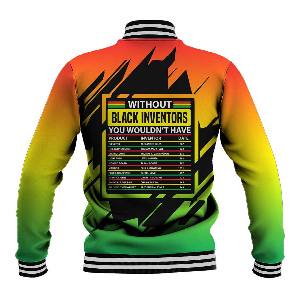 Without Black Inventors Educational List Baseball Jacket Black History Month African