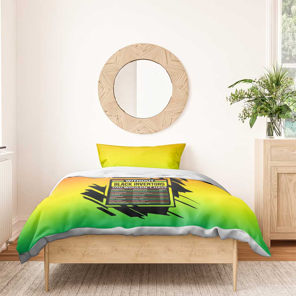 Without Black Inventors Educational List Bedding Set Black History Month African