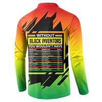 Without Black Inventors Educational List Button Sweatshirt Black History Month African