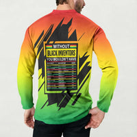 Without Black Inventors Educational List Button Sweatshirt Black History Month African