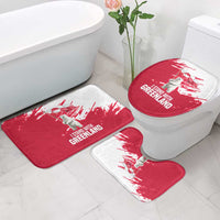 I Stand With Greenland Polar Bear Bathroom Set with Splattered Flag Pattern