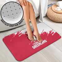 I Stand With Greenland Polar Bear Bathroom Set with Splattered Flag Pattern