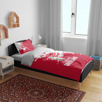 I Stand With Greenland Polar Bear Bedding Set with Splattered Flag Pattern
