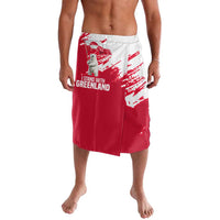I Stand With Greenland Polar Bear Lavalava with Splattered Flag Pattern