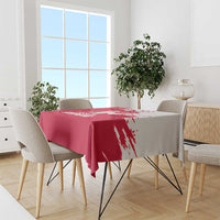 I Stand With Greenland Polar Bear Tablecloth with Splattered Flag Pattern