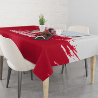 I Stand With Greenland Polar Bear Tablecloth with Splattered Flag Pattern