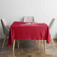 I Stand With Greenland Polar Bear Tablecloth with Splattered Flag Pattern