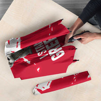 I Stand With Greenland Polar Bear Umbrella with Splattered Flag Pattern