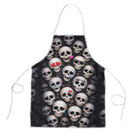 Emoji Skulls Apron Moodboard of the Dead