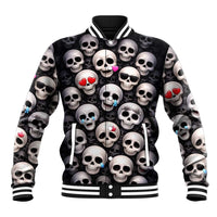 Emoji Skulls Baseball Jacket Moodboard of the Dead