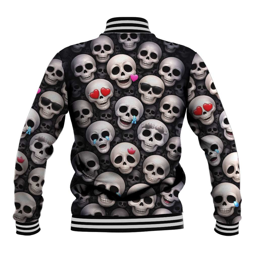 Emoji Skulls Baseball Jacket Moodboard of the Dead