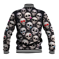 Emoji Skulls Baseball Jacket Moodboard of the Dead