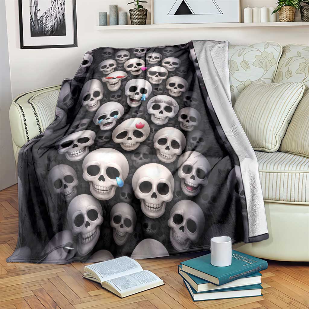 Emoji Skulls Blanket Moodboard of the Dead