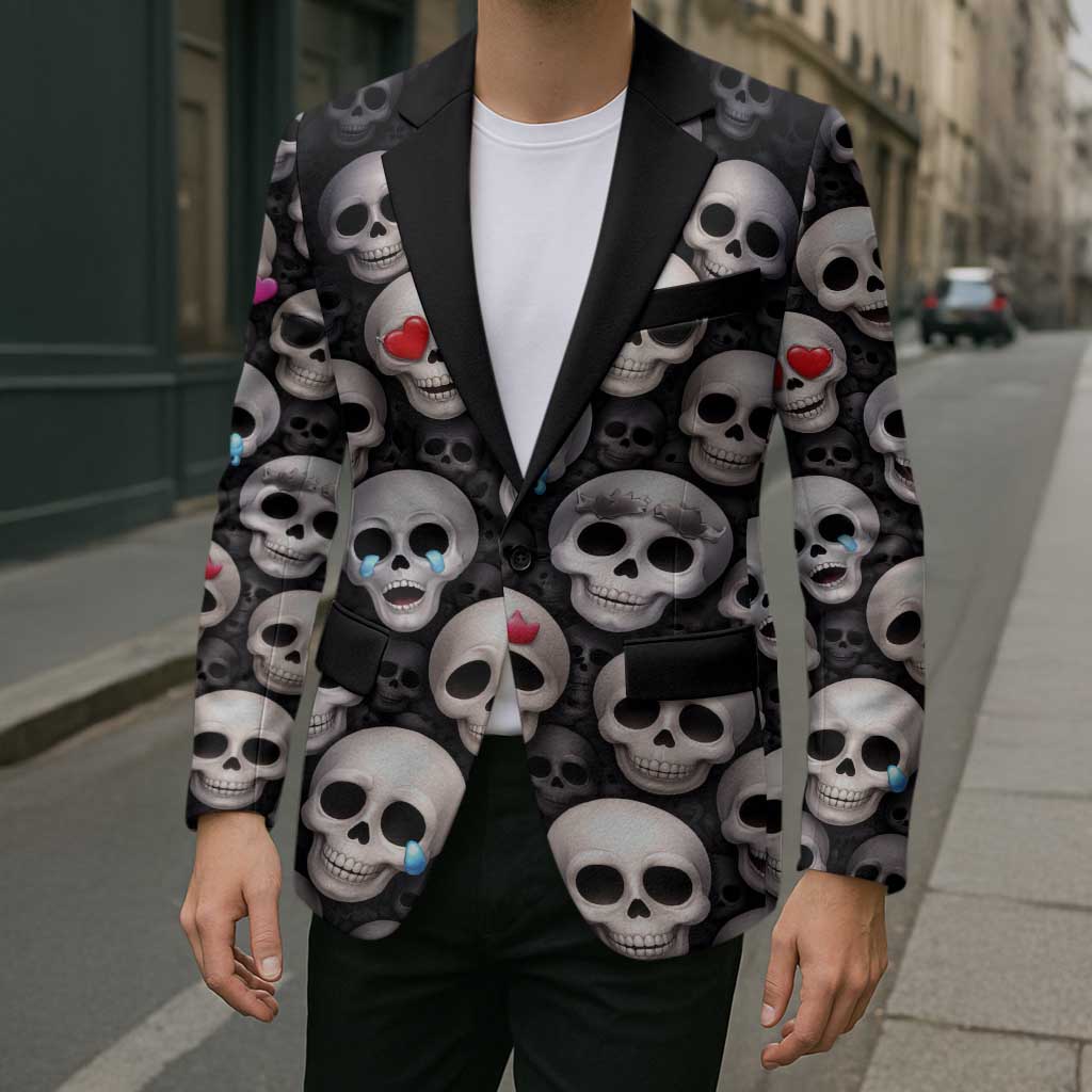 Emoji Skulls Blazer Moodboard of the Dead