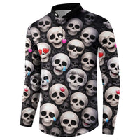 Emoji Skulls Button Sweatshirt Moodboard of the Dead