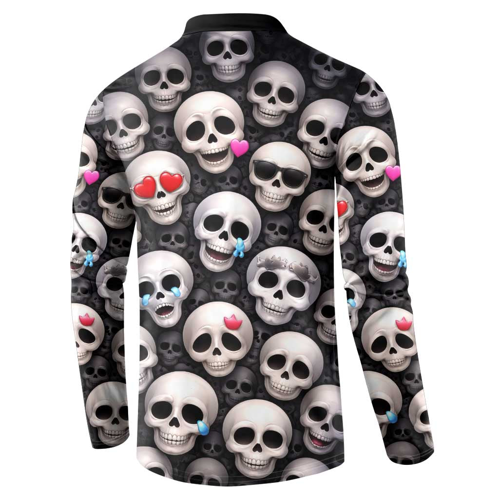 Emoji Skulls Button Sweatshirt Moodboard of the Dead