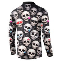 Emoji Skulls Button Sweatshirt Moodboard of the Dead
