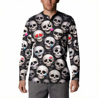 Emoji Skulls Button Sweatshirt Moodboard of the Dead
