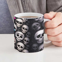 Emoji Skulls Ceramic Mug Moodboard of the Dead