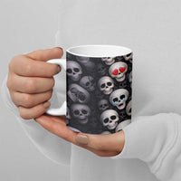 Emoji Skulls Ceramic Mug Moodboard of the Dead