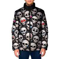 Emoji Skulls Padded Jacket Moodboard of the Dead