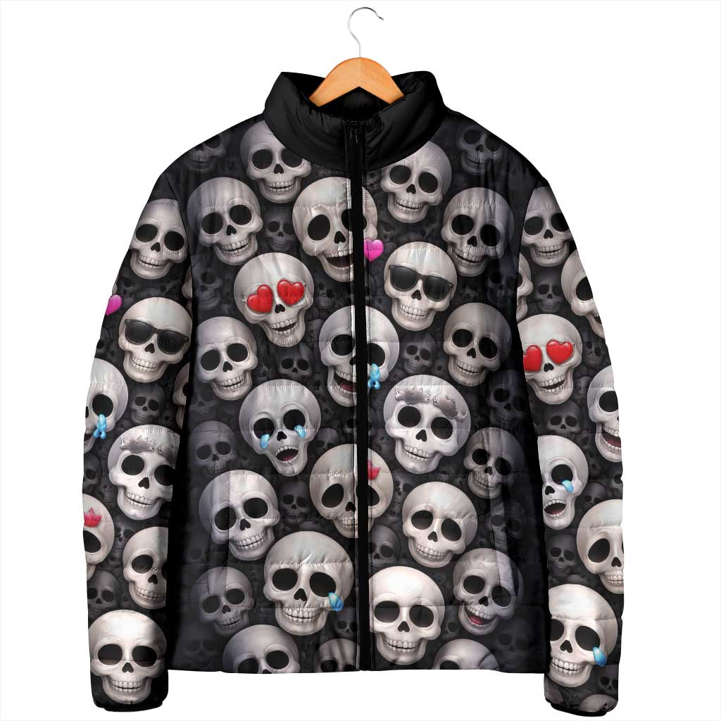 Emoji Skulls Padded Jacket Moodboard of the Dead