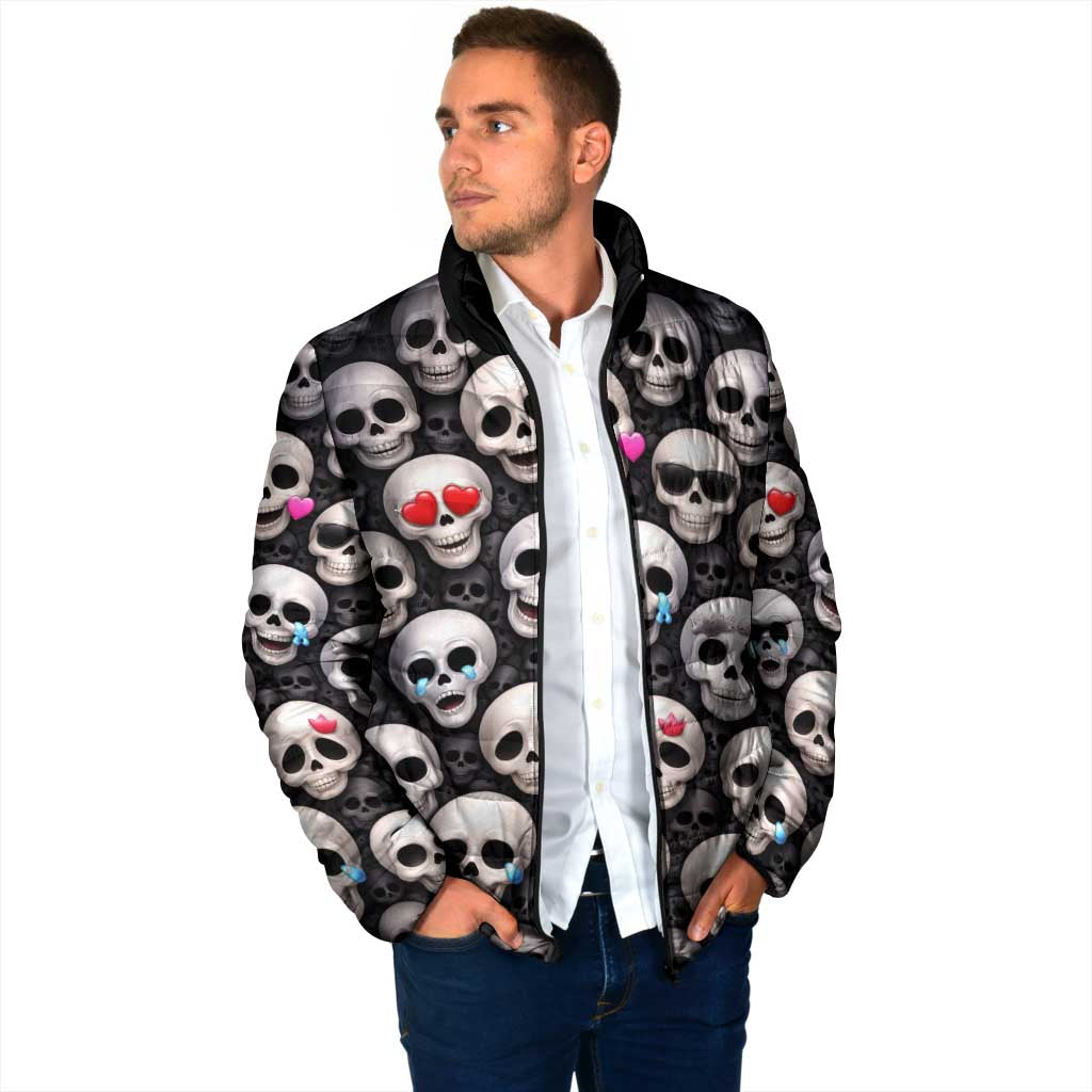 Emoji Skulls Padded Jacket Moodboard of the Dead