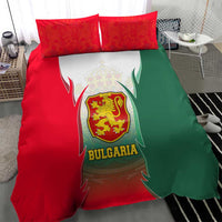 Bulgaria National Crest Bedding Set with Tricolor Design and Folk Cuff Pattern