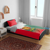 Bulgaria National Crest Bedding Set with Tricolor Design and Folk Cuff Pattern