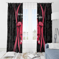 Black and red turtle curtain set with turtle emblem and coral reef print