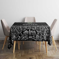 Belize Tribal Pattern Tablecloth with National Emblem and Mayan Pyramid Design