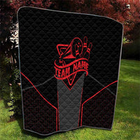 Bowling Team Quilt Red and Black Strike Graphic and Custom Name Section - Wonder Print Shop