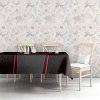Bowling Team Tablecloth Red and Black Strike Graphic and Custom Name Section - Wonder Print Shop