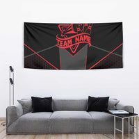 Bowling Team Tapestry Red and Black Strike Graphic and Custom Name Section - Wonder Print Shop