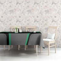 Personalized Bowling Heartbeat Team Tablecloth For Bowlers Green and Gray - Wonder Print Shop