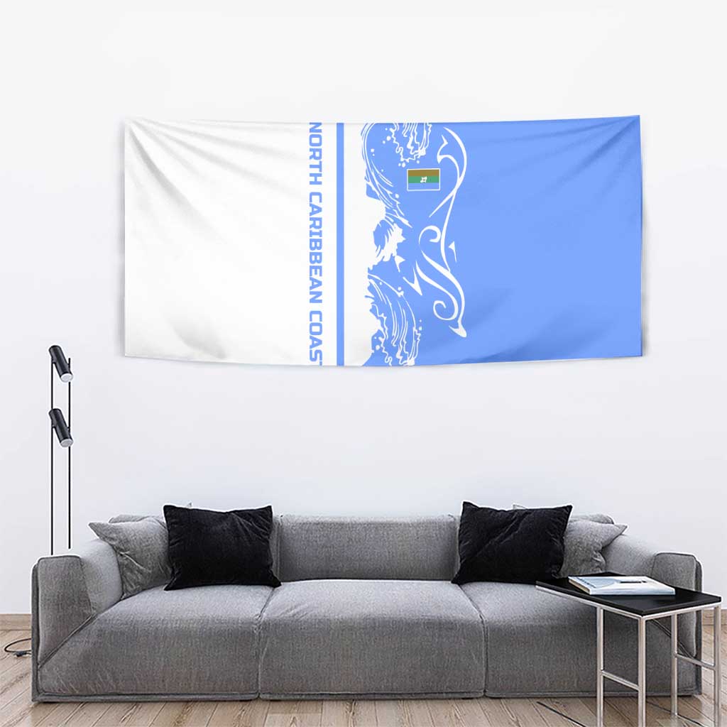 Nicaragua North Caribbean Coast Tapestry with Ocean Wave Pattern and Dance with the Waves - Wonder Print Shop