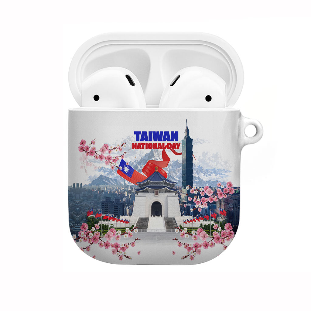 Taiwan National Day AirPods Case Double Ten Day Taipei Landmarks Flag Art
