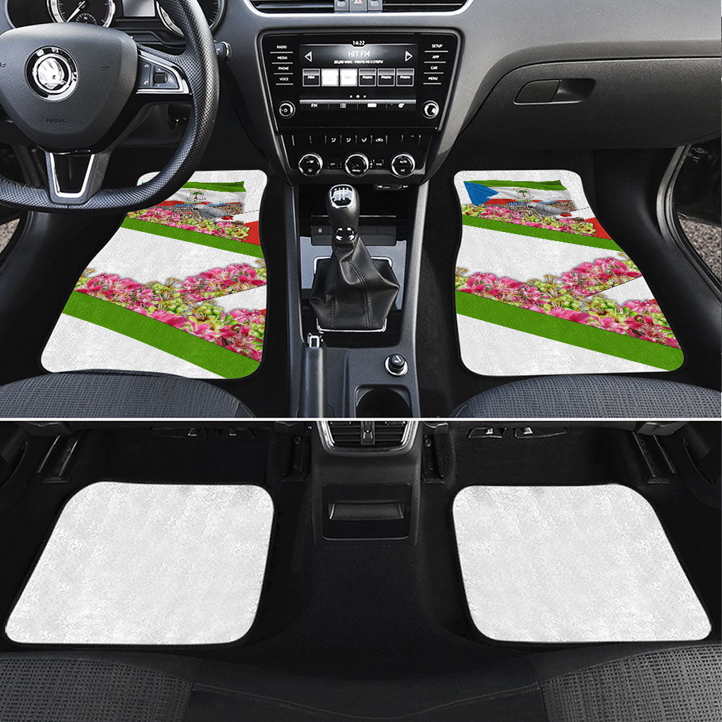 Equatorial Guinea Independence Day Parrot Car Mats Patriotic Flag Coat Of Arms Tropical Floral