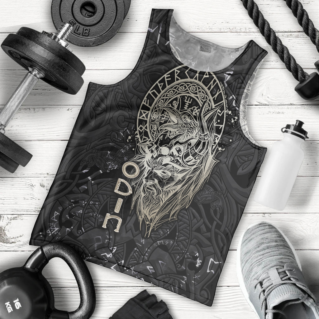 Viking Navigator Men Tank Top Odin's Wisdom in Symbols - Wonder Print Shop