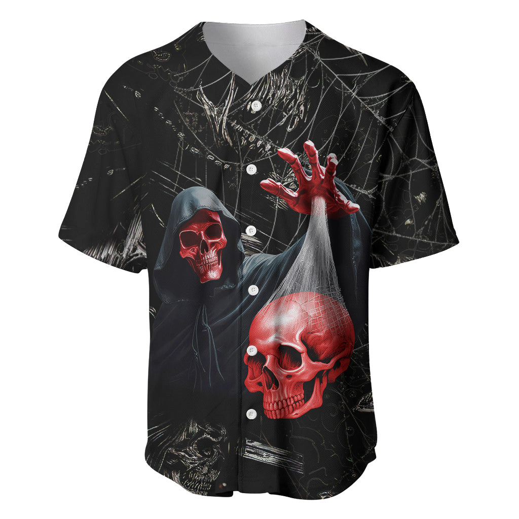 Hello Darkness My Old Friend Skull Baseball Jersey - Wonder Print Shop