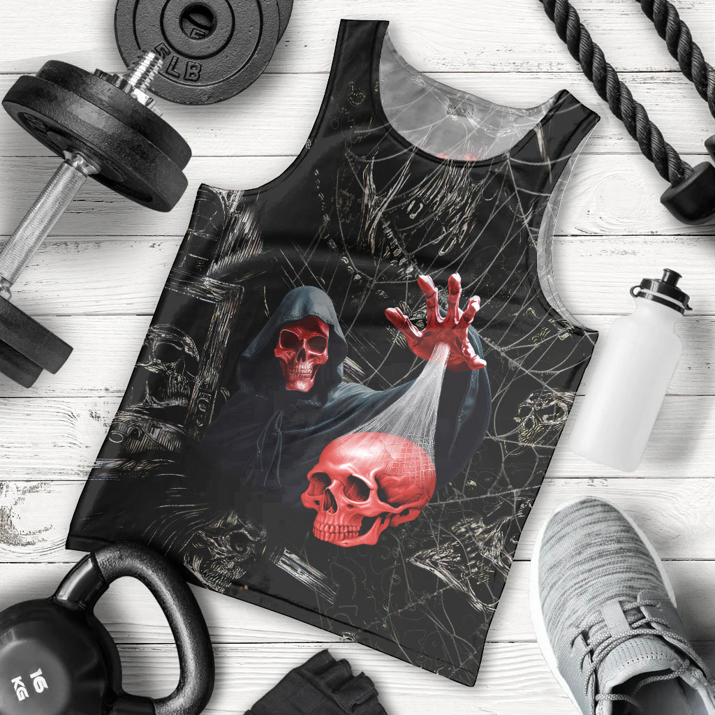 Hello Darkness My Old Friend Skull Men Tank Top - Wonder Print Shop