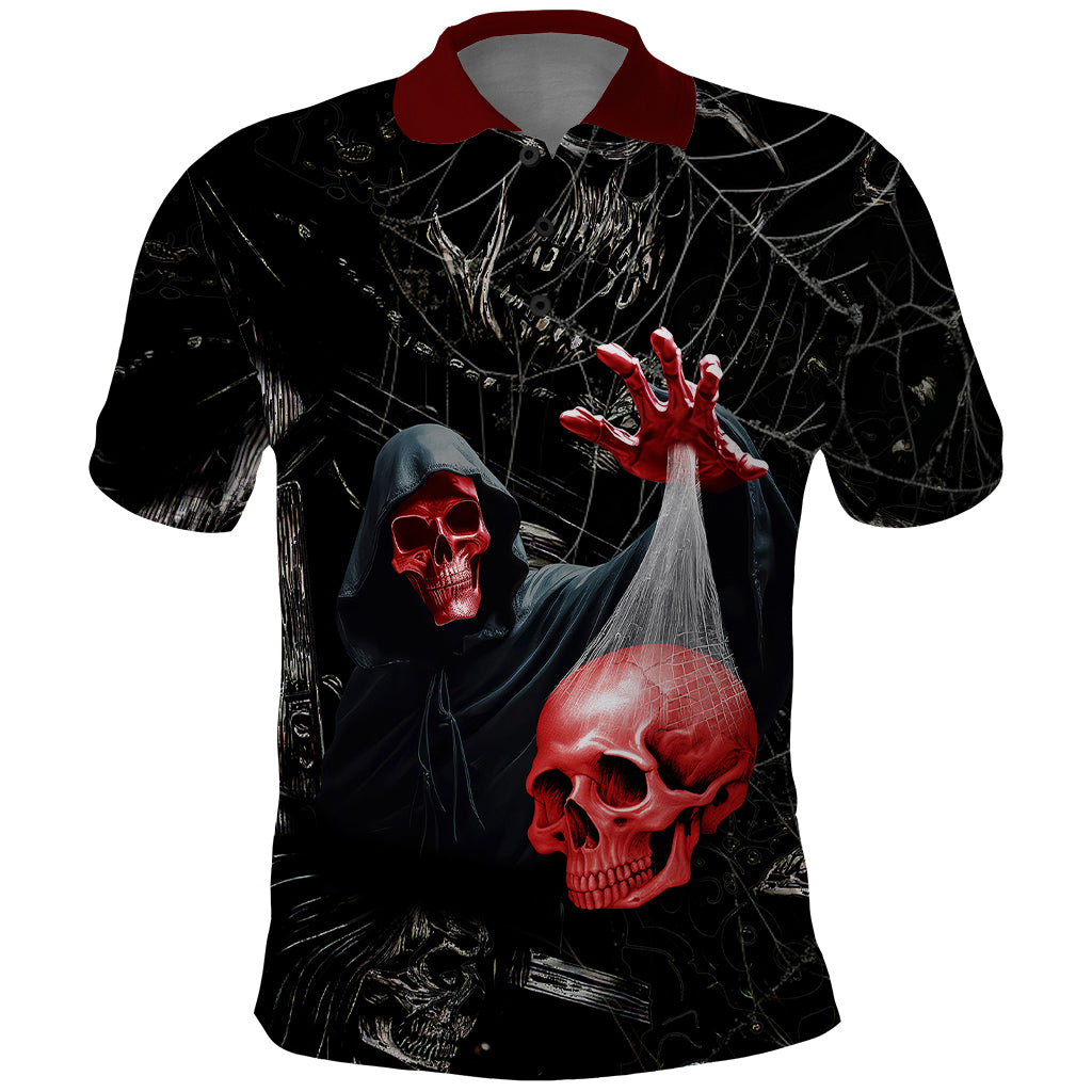 Hello Darkness My Old Friend Skull Polo Shirt - Wonder Print Shop