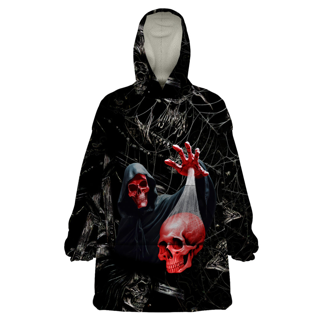 Hello Darkness My Old Friend Skull Wearable Blanket Hoodie - Wonder Print Shop