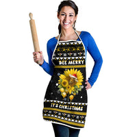 Bee Merry Its Time Christmas Apron Xmas Holiday Patterns - Wonder Print Shop
